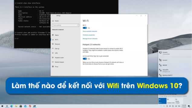 4 Cách kết nối với Wifi trên máy tính Windows 10