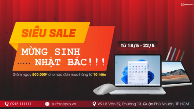 Nhận ngay ưu đãi mừng sinh nhật Bác tại SurfacePro.vn!!!