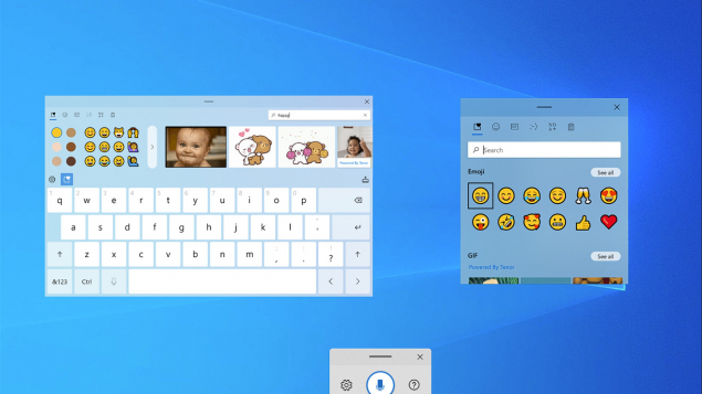 Bàn phím ảo có GIFs, biểu tượng cảm xúc, nhập liệu bằng giọng nói mới trên Windows 10