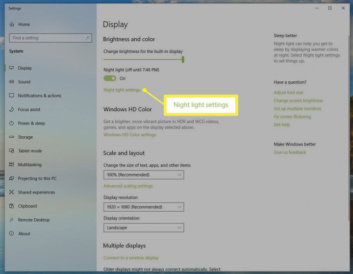 Cách bật tính năng lọc ánh sáng xanh trên Windows 10