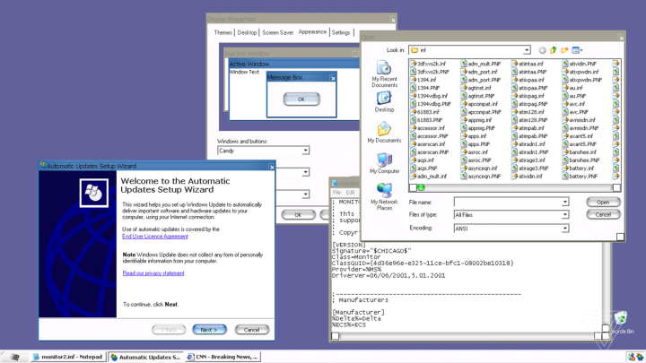 Lộ giao diện Windows XP giống với hệ điều hành MacOS