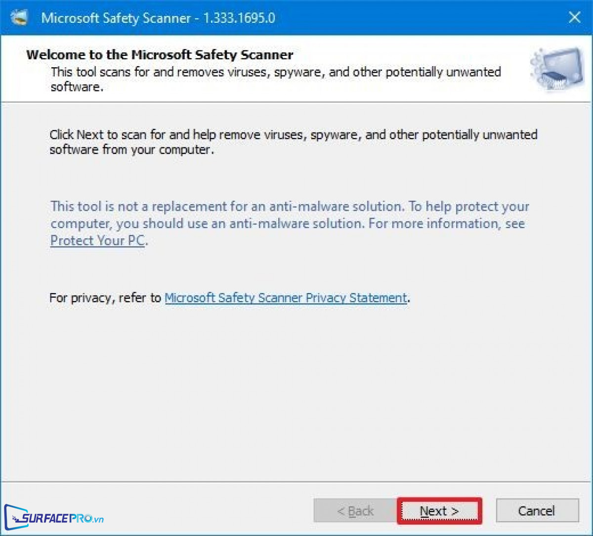 msert microsoft safety scanner download