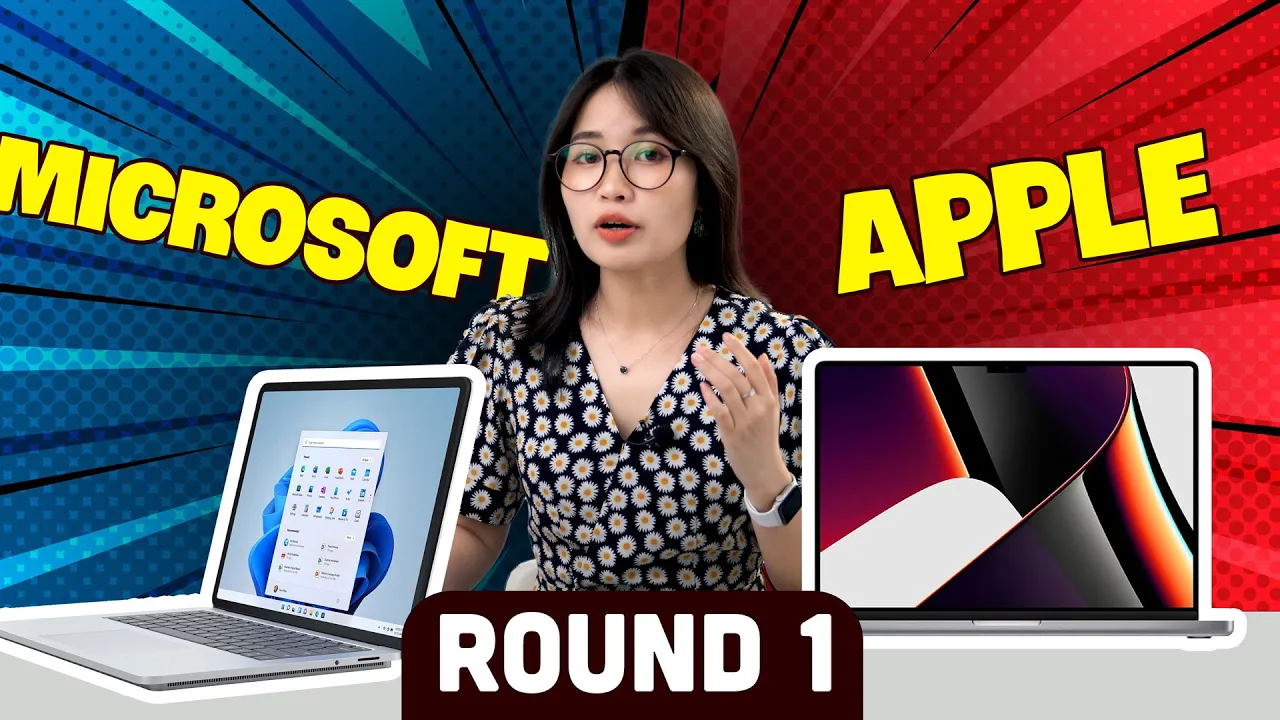 MacBook Pro 16 inch (M1 Max) vs Surface Laptop Studio: Mở hộp và đánh giá sơ bộ